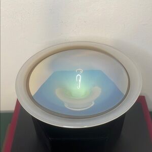 Vintage‎ Non Foux Baldwin & Guggisberg Rare Iridescent Glass Round Centerpiece